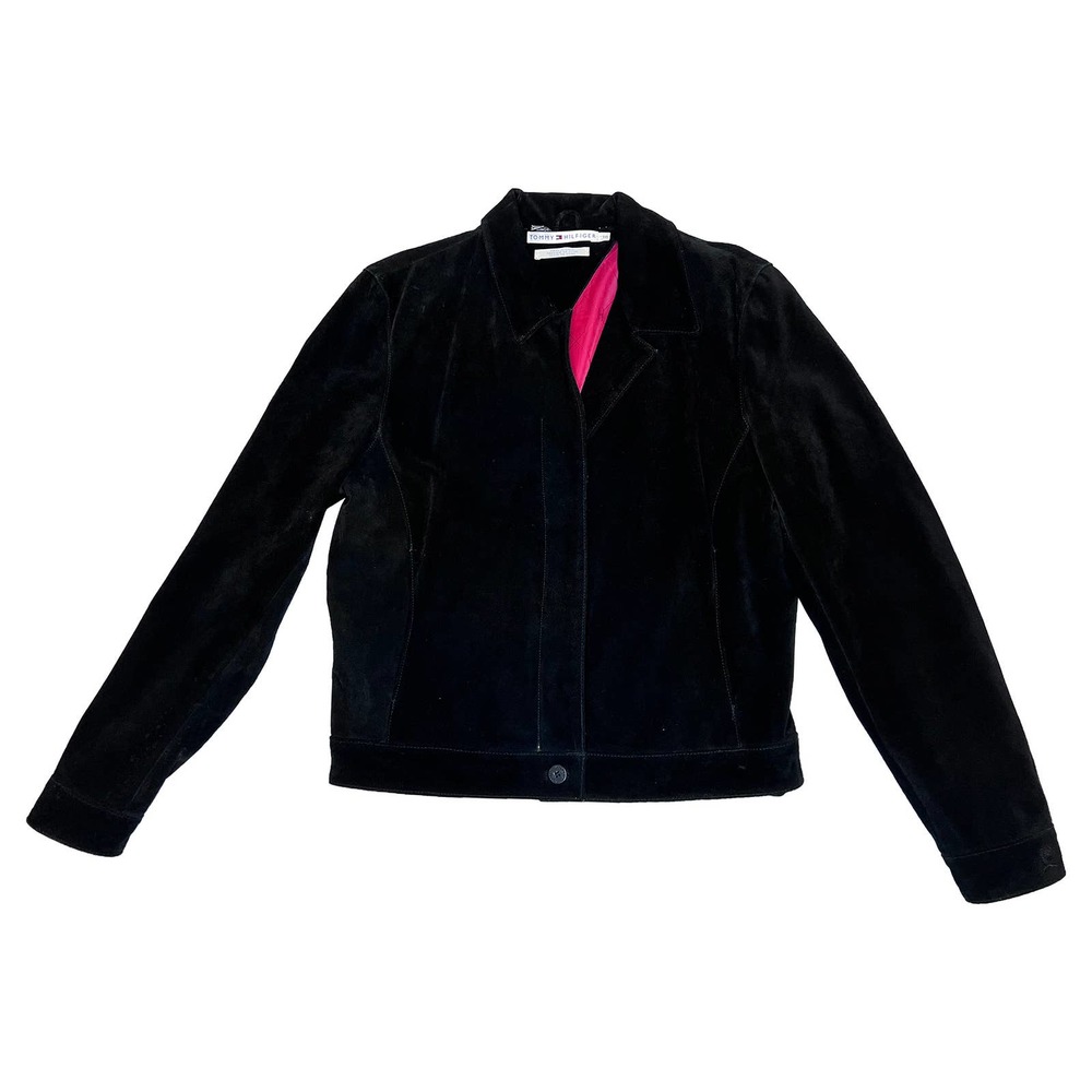 Tommy Hilfiger Black Suede Leather Jacket